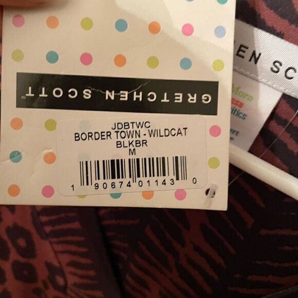 Gretchen Scott Dress Womens S Sheath Brown Cheetah 3/4 Length Sleeve V Neckline - Picture 5 of 6